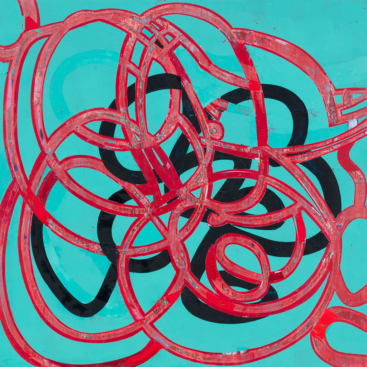 Amour, 2025, oil on wood, 36 x 36 inches